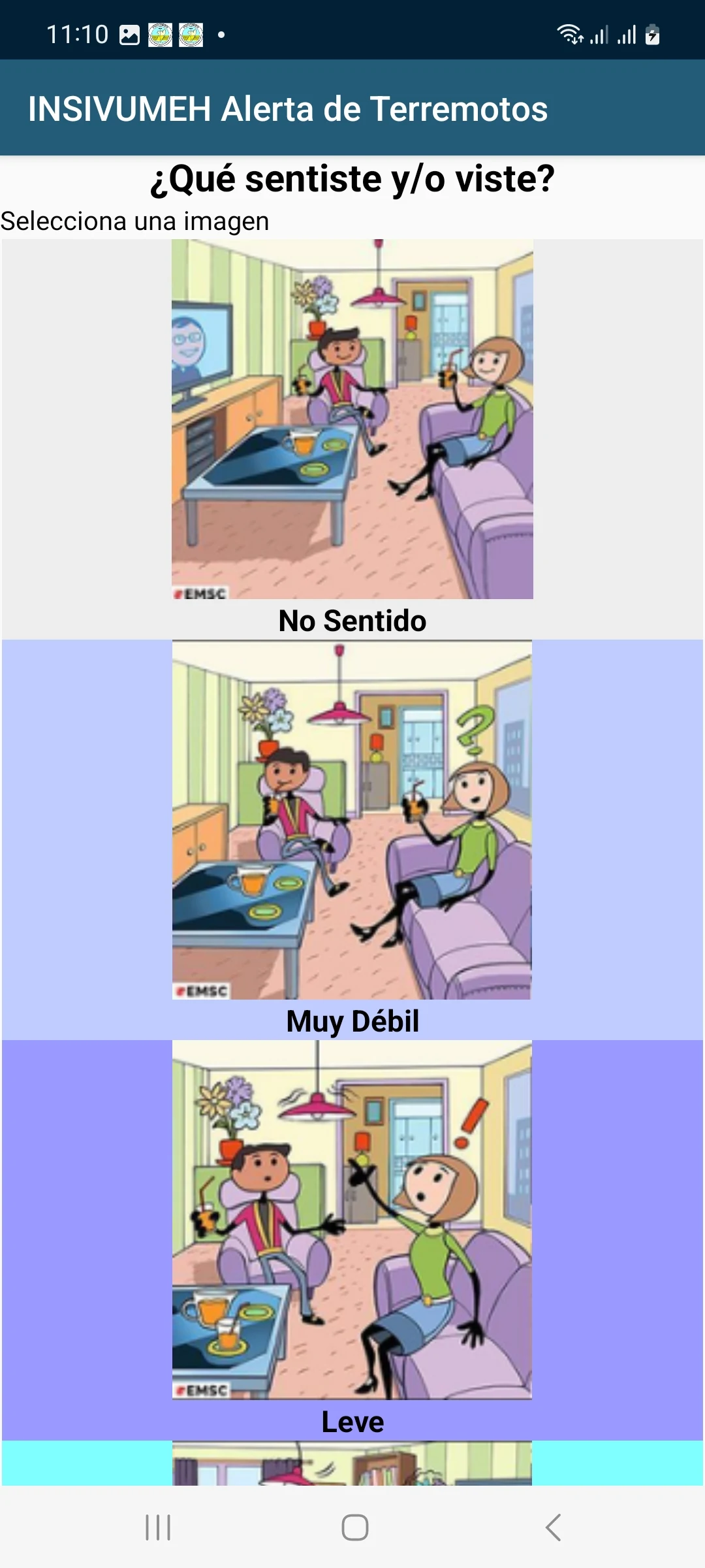INSIVUMEH Alerta de Terremotos screenshot